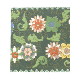 Cloisonne China Patter Asian Oriental Notepad