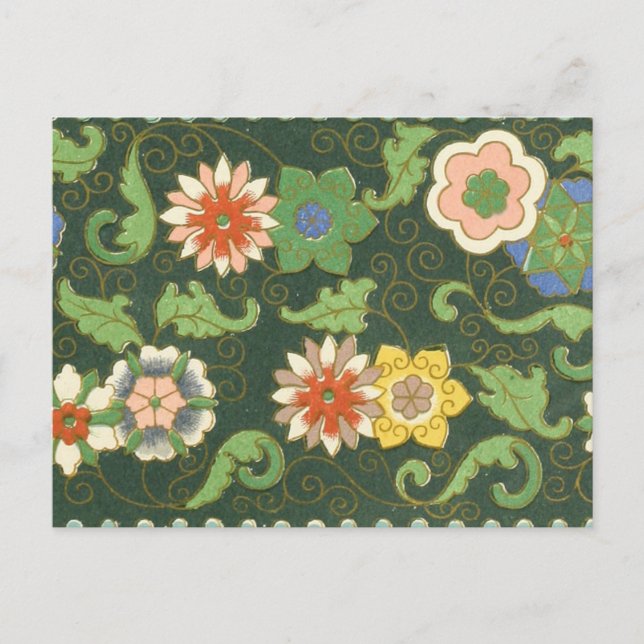 Cloisonne China Patter Asian Oriental Postcard (Front)