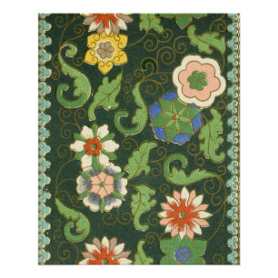 Cloisonne China Patter Asian Oriental Poster