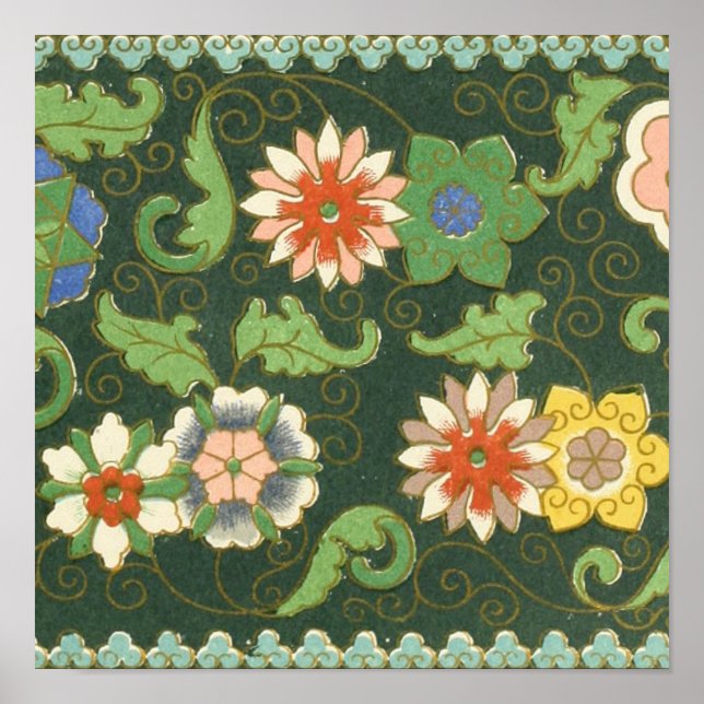 Cloisonne China Patter Asian Oriental Poster (Front)