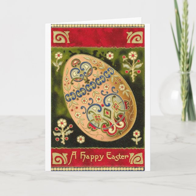 Cloisonne Easter Egg Holiday Card (Front)
