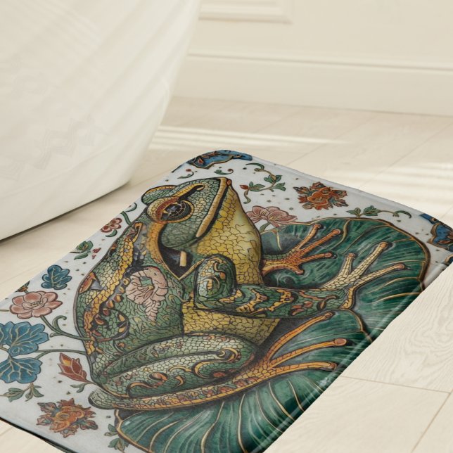 Cloisonne Frog on Lily Pad Bath Mat (Creator Uploaded)