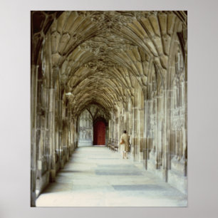 Cloisters of Gloucester Cathedral, 12th century Poster