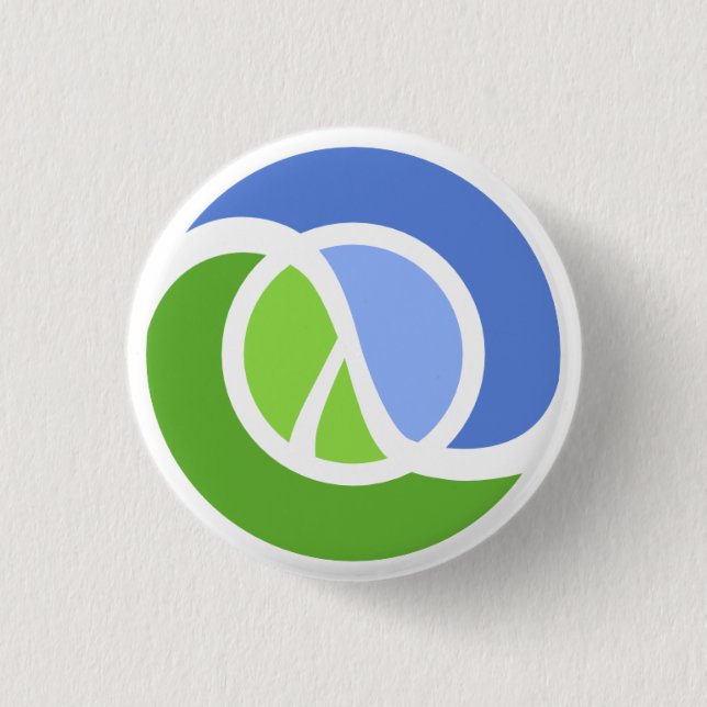 Clojure logo 3 cm round badge (Front)