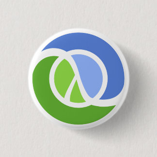Clojure logo 3 cm round badge
