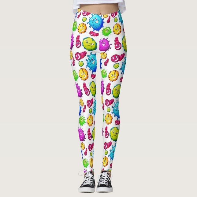 Clolorful Gems Pattern Leggings (Front)