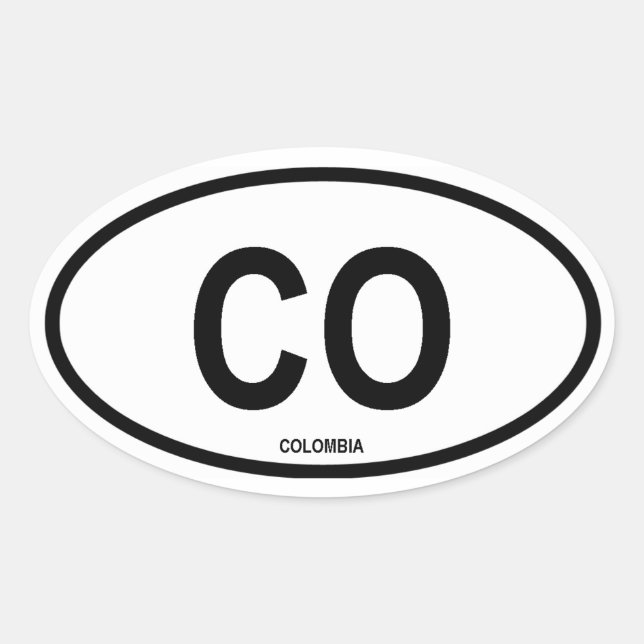 Clolumbia "CO" Oval Sticker (Front)