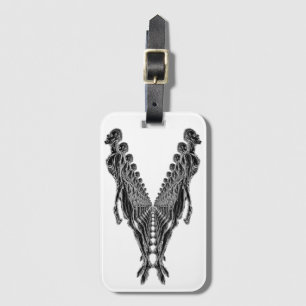 Clones of the Undead Zombie Army black and white Luggage Tag