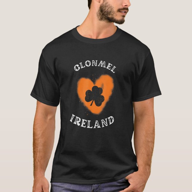 CLONMEL Shamrock Gaelic Football and Hurling Vinta T-Shirt (Front)