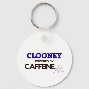 Clooney powered by caffeine key ring