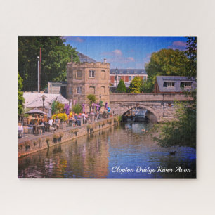 Clopton Bridge and Pub Stratford Upon Avon Jigsaw Puzzle
