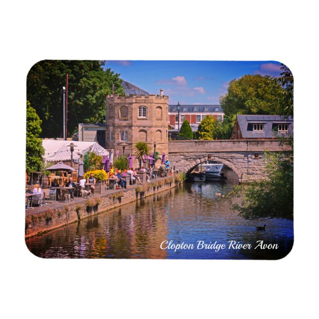 Clopton Bridge River Avon Stratford Upon Avon Magnet (Horizontal)