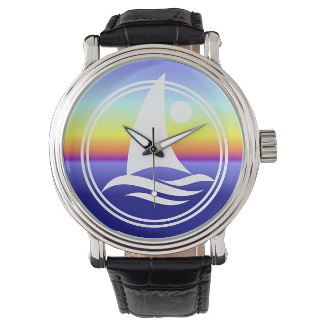 Cloroful Sailboat Design Watches (Front)