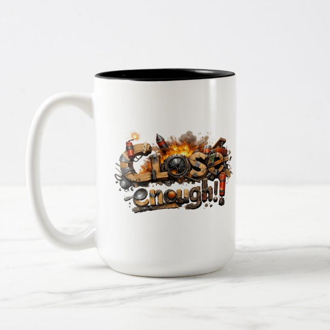 Close Enough Construction Mug (Left)