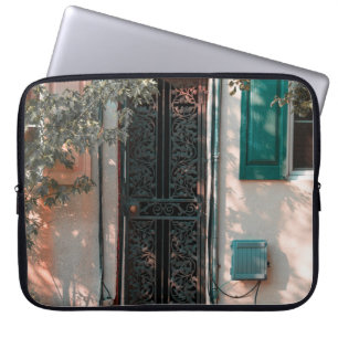 CLOSE GREEN WROUGHT IRON SECURITY DOOR LAPTOP SLEEVE