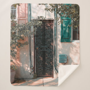 CLOSE GREEN WROUGHT IRON SECURITY DOOR SHERPA BLANKET