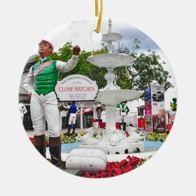 "Close Hatches" Champion Ceramic Tree Decoration (Front)