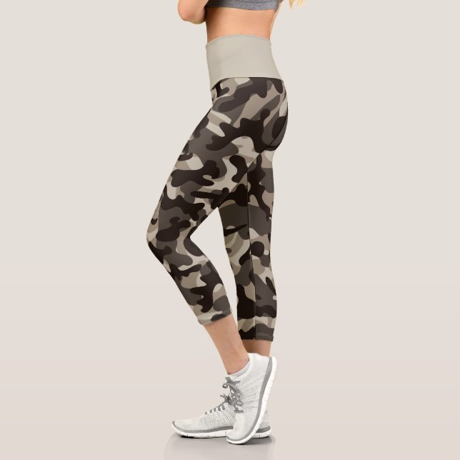 Close Quarter Camouflage  Capri Leggings (Left)