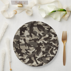 Close Quarter Camouflage Paper Plate