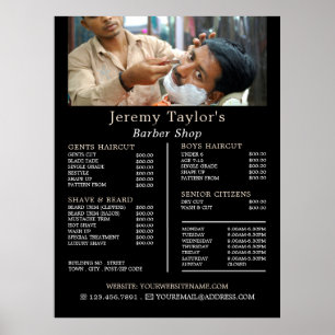 Close Shave, Men's Barbers Price List Poster