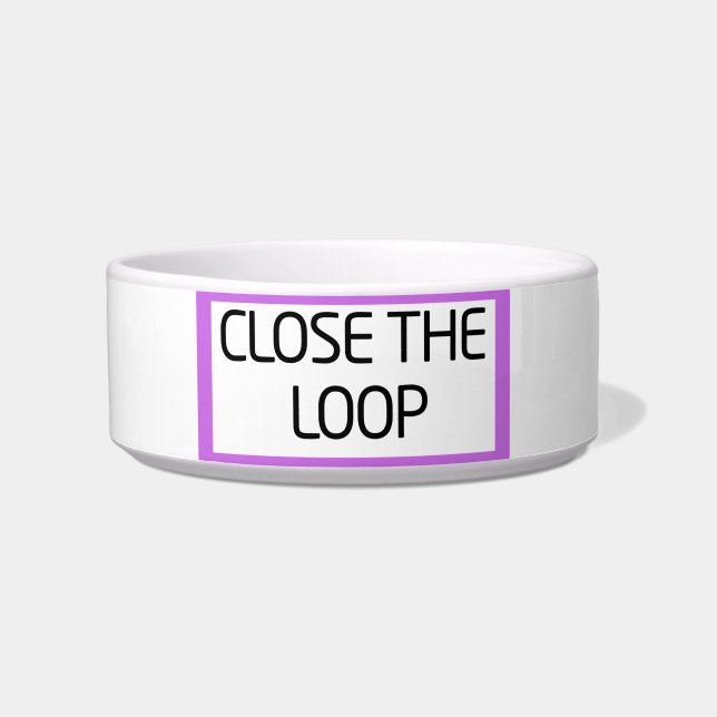 Close the Loop | Modern Ceramic Pet Bowl (Front)