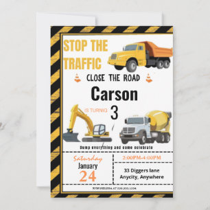 Close The Road Different Birthday Invitation Card