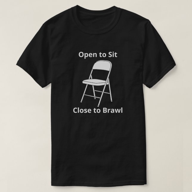 Close to Brawl Alabama Folding Chair T-Shirt (Design Front)