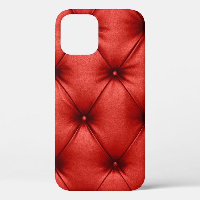 Close up background texture of scarlet red capiton Case-Mate iPhone case (Back)