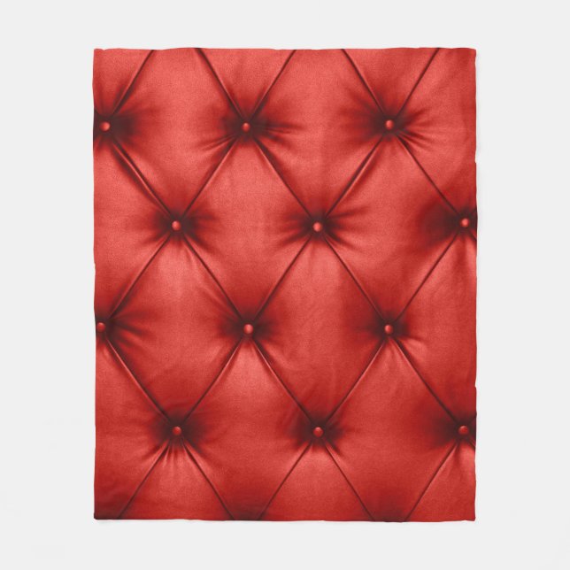Close up background texture of scarlet red capiton fleece blanket (Front)