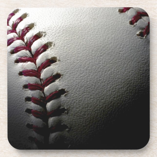 Close-up Baseball Coaster (Front)