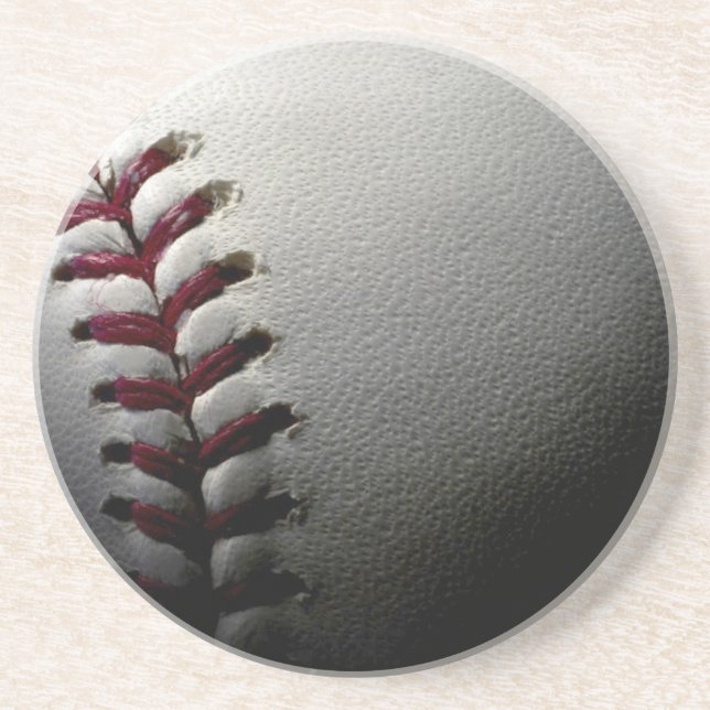 Close-up Baseball Coaster (Front)