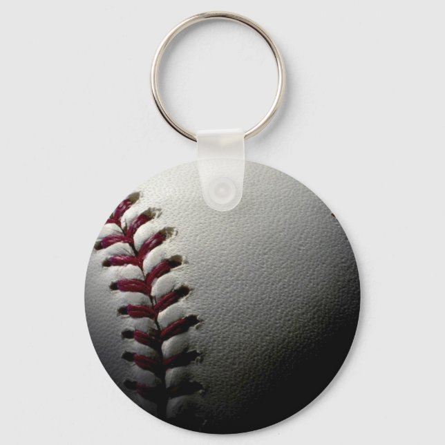 Close-up Baseball Key Ring (Front)