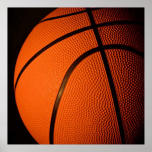 Close-up Basketball Poster