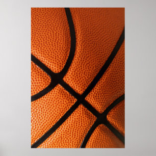 Close-up Basketball Poster