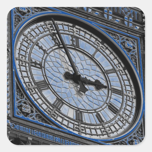 Close up Big Ben Clock Tower Travel Europe Square Sticker (Front)