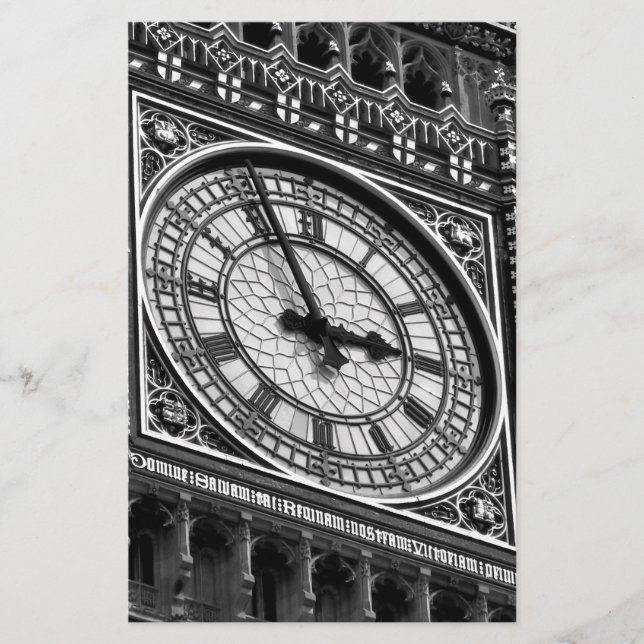 Close up Big Ben Clock Tower Travel Europe Stationery (Front)