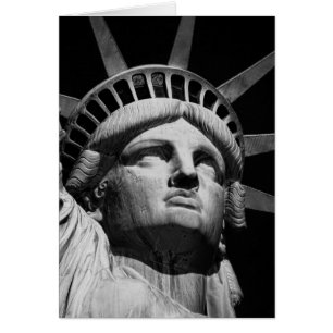 Close-up Black White Statue of Liberty New York