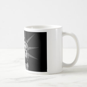 Close-up Black White Statue of Liberty New York Coffee Mug
