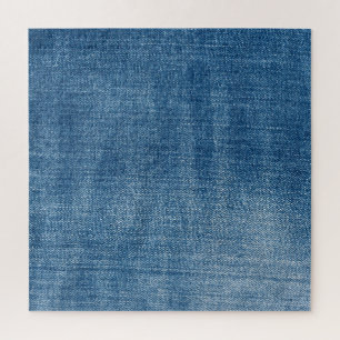 Close-up blue denim jeans texture jigsaw puzzle