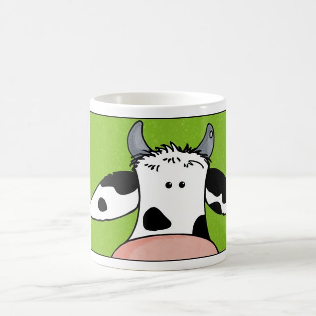 close up cow coffee mug (Center)