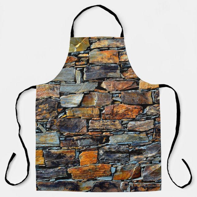 Close-up detail view of an old traditional stone w apron (Front)