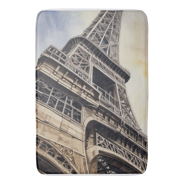 Close-up Eiffel Tower Paris Love City Travel Bath Mat (Front Vertical)