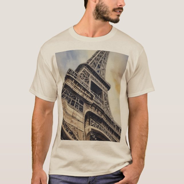 Close-up Eiffel Tower Paris Love City Travel T-Shirt (Front)