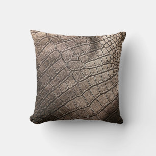 Close-Up Elegant Leather: Textured Pattern Cushion