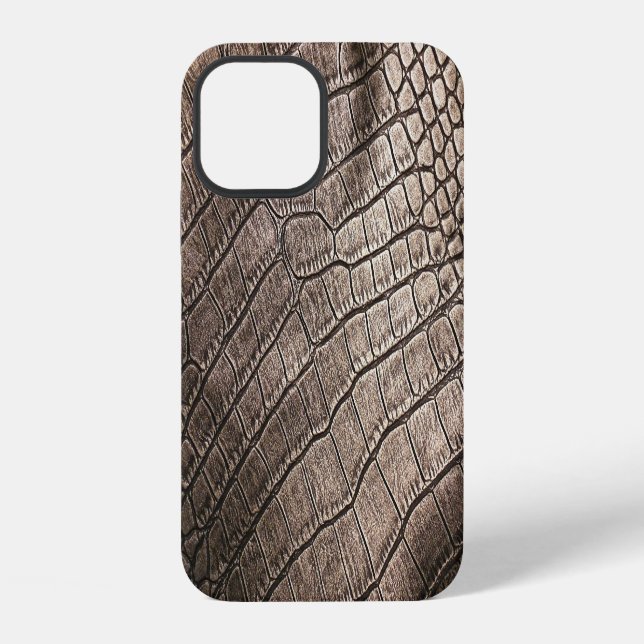 Close-Up Elegant Leather: Textured Pattern iPhone Case (Back)