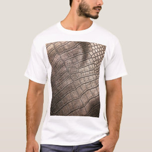 Close-Up Elegant Leather: Textured Pattern T-Shirt