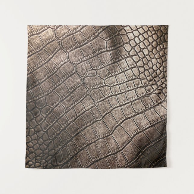 Close-Up Elegant Leather: Textured Pattern Tapestry (Front)