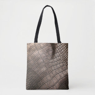 Close-Up Elegant Leather: Textured Pattern Tote Bag
