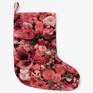 Close-up floral abstract background. small christmas stocking