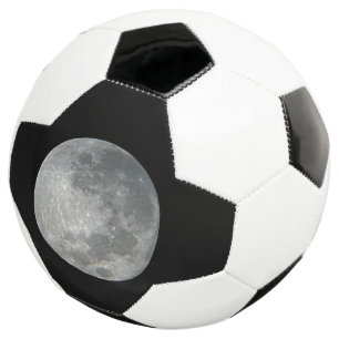 Close-Up Full Moon in the Night Sky. Photography Football